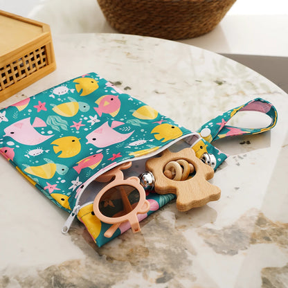 Elinfant 2pcs Waterproof Mini Storage Bag For Swimming,Beach&Gym,18*25cm Waterproof Diaper Bag,Wet Dry Bag