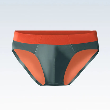 Men's ice silk seamless underwear men breathable briefs summer thin boys sports low waist sexy short shorts head