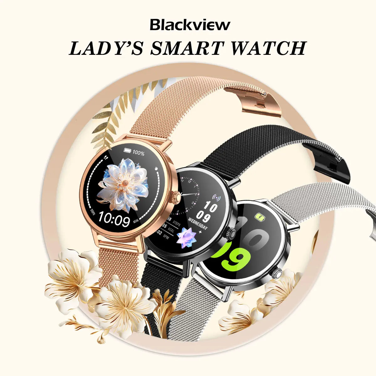 Blackview X30 Smartwatch, 1.26" TFT screen,320mAh,Bluetooth Phone Calling,Sleep Monitoring,Sport watch,Women's Watches,Fashion