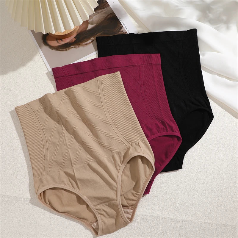 1/3PCS Slimming High Waist Tummy Control Panties Women Briefs Panty Shaper Slimming Underwear Butt Lifter Belly Body Shapewear