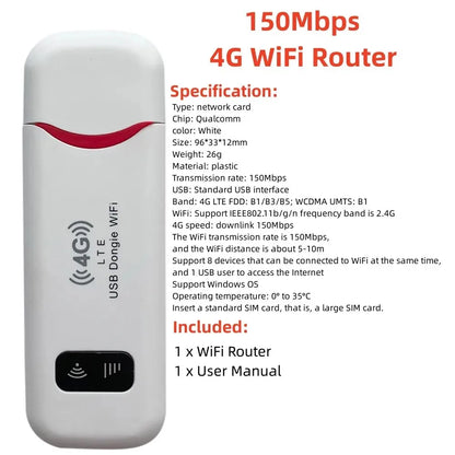 150Mbps 4G Lte Wifi Router Wireless Portable Unlock Modem Mini Pocket Wifi Router Mobile Hotspot With Sim Card Slot Repeater