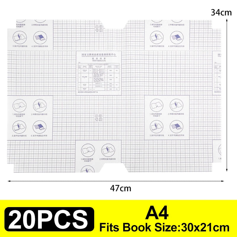 10-30Pcs A4/16K/22K Matte Clear Self-adhesive Book Cover Wrap Waterproof Textbook Skin Sleeve Students Book Wrapping Supplies