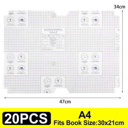 10-30Pcs A4/16K/22K Matte Clear Self-adhesive Book Cover Wrap Waterproof Textbook Skin Sleeve Students Book Wrapping Supplies