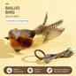 Bird Sound Cat Toy Brown Green Blue Color Options and Combination Set Plush Feather Hanging Teaser for Indoor Cats Chasing Play