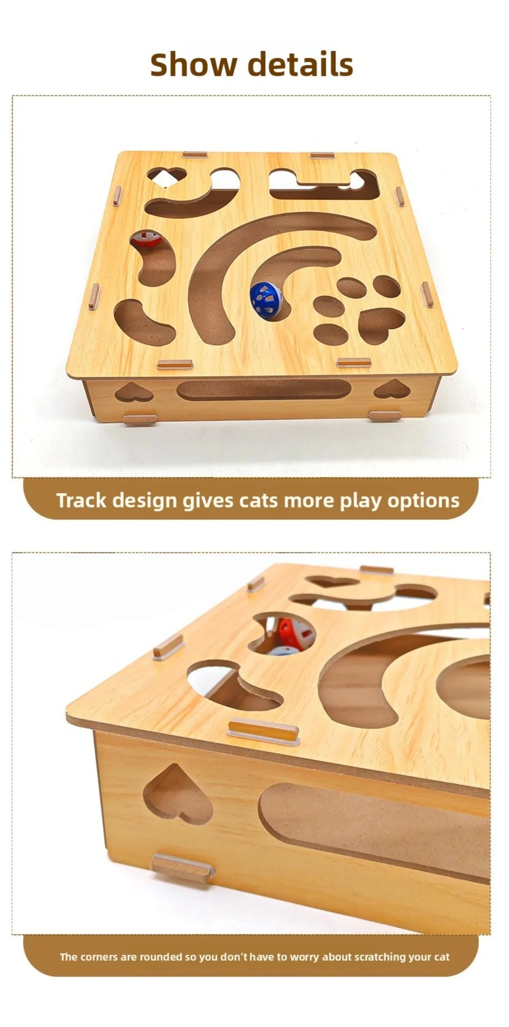 Durable With Bell Ball Cat Scratching Posts Interactive Maze Tunnel Interactive Cat Pet Entertainment Supplies for Kitten