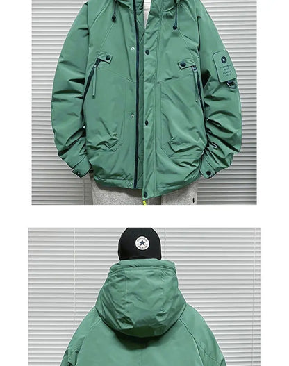 Men's Jacket Winter Windproof Warm Down Jacket Outdoor Sports Mountain Overcoat Hooded Snowboarding Parka Snow Coat Canada Tops