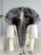 Oversized Winter Warm Real Fox Fur Collar Black Down Coat Women Puffer Outerwear Jackets 2024 Autumn Winter