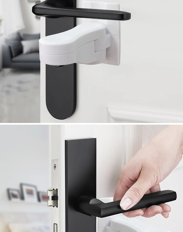 Home Universal ABS Protection Device for Children Safety ABS Anti-open Handle Locks Door Lever Lock Baby Kids Safety Doors Lock