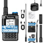 QUANSHENG K1 Air Band Walkie Talkie Wireless Copy Frequency Meter Type-C Charging NOAA Multi-Band Portable Two Way Radio UV