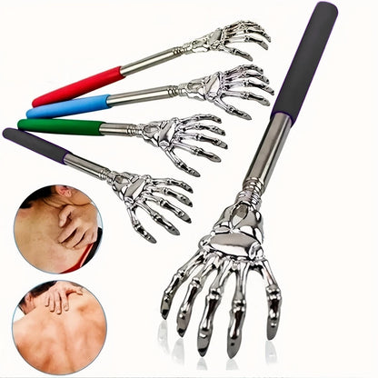 Skull Palm Telescopic Back Scratcher Hand Massager backslap with Rubber Handles Fun And Novel Tool For Decompression Hand Stick