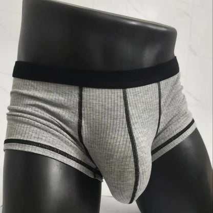 Large-bag personalized design men's underwear, sweat-absorbing, thin, breathable, U-convex four-corner men's underwear
