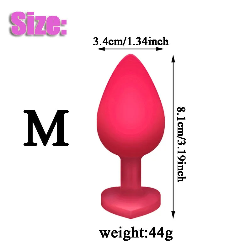 3Pcs Set Butt Anal Plug With Crystal Sex Toys for Women Men Soft Silicone Erotic Massager Stimulator Dildo Adult Product Plug