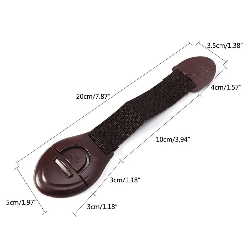 5pcs/lot Brown Cabinet Safety Lock for Baby Furniture Door Drawer Lock Refrigerator Safety Locks Child Proof Infant Protector