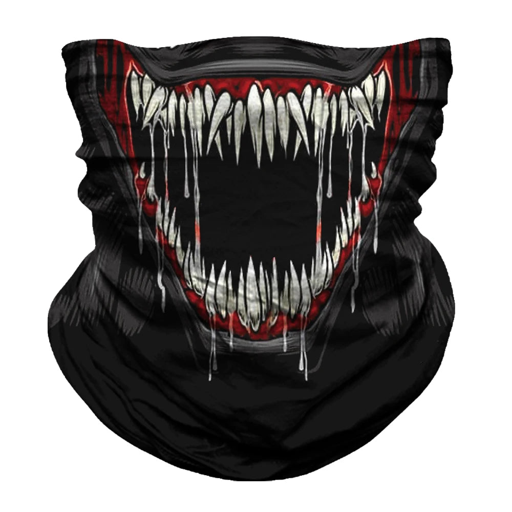 Seamless Snood Bandana Multifunctional Headwear Outdoor Sports Sun Protection Cycling Scarf Fishing Halloween Unisex Neck Mask