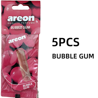 Areon 5/20pcs BUBBLE GUM Scent Car Air Freshener, Natural Tea-Scented Paper, Car-Mounted Hanging Type, Car Interior Accessories