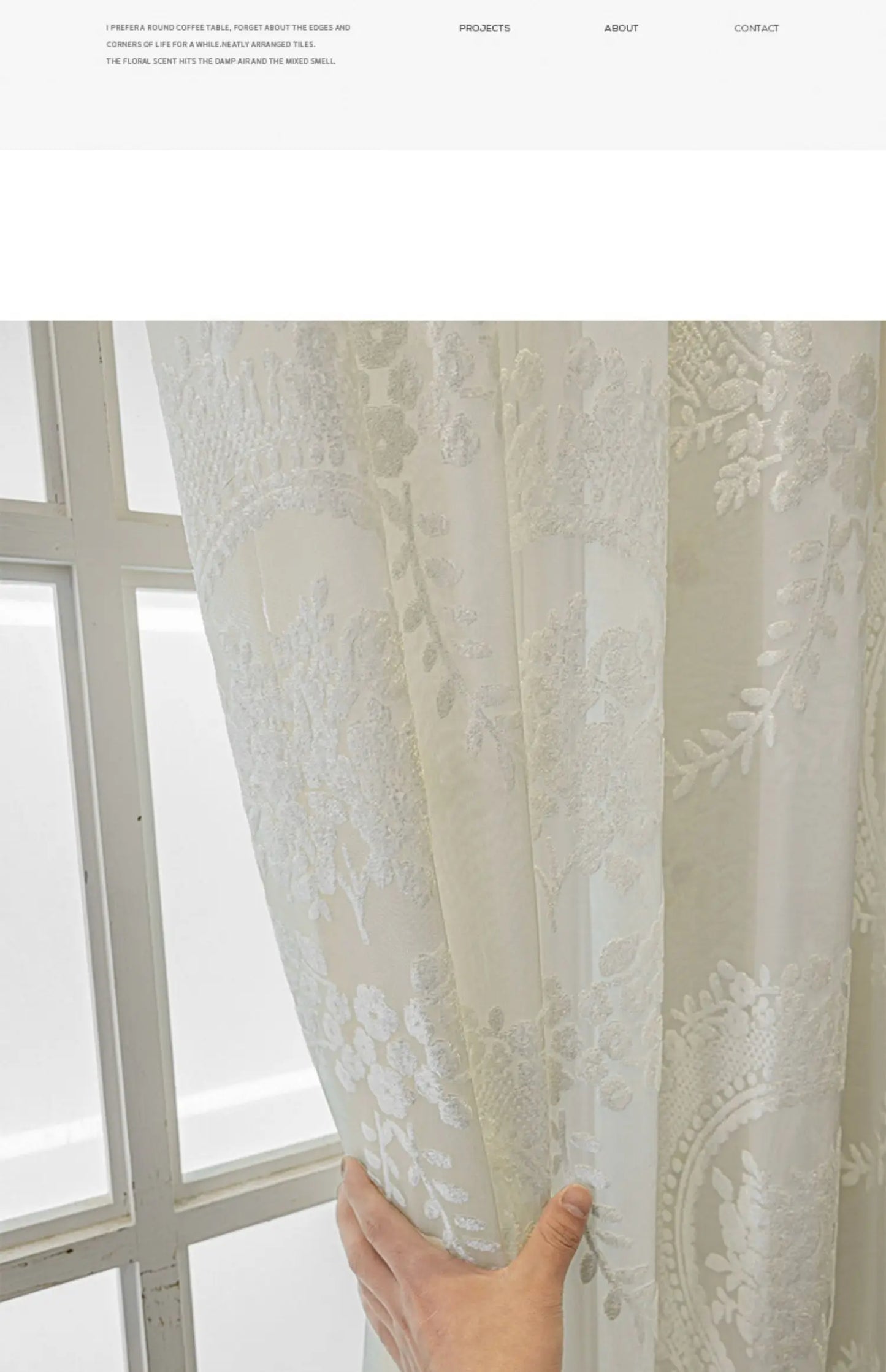 French Romantic Gauze Curtain Minimalist White Transparent Curtain Luxury Living Room Decoration Curtains Bedroom Curtain rideau