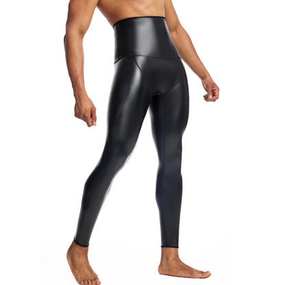 CHENYE Fitness Jogging Workout Pants Men Casual Paty Pants New Running Man High-waisted Stretch Leather Pants GYM Sport Trousers