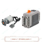 MOC Power Functions M/L/XL Motor Battery Box IR Remote Receiver for RC Car Robot Model Building Blocks Technical Modified Parts
