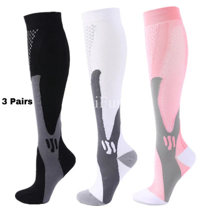 1/3Pairs Compression Sport Socks Medical Nursing Stockings Prevent Varicose Veins Socks Pregnancy Nursing Athletic Soccer Socks