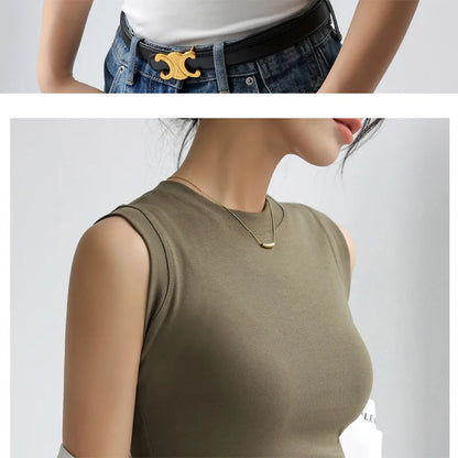 Camisole Vest for Women Cotton Round Neck Colourful Basic Sleeveless Undershirt Tops Tees with Coverage for Side Cleavage