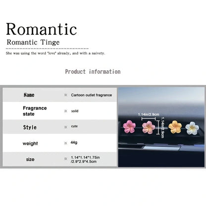 4pcs Car Flower Shape Air Conditioning Outlet Perfume Decoration Clip Air Freshener Diffuser Car Interior Accessories