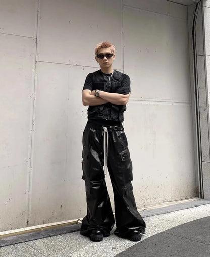 Owen Seak Men Cargo Pants Casual Loose Gothic Men's Trousers Autumn High Street Black Long Pant Size XL