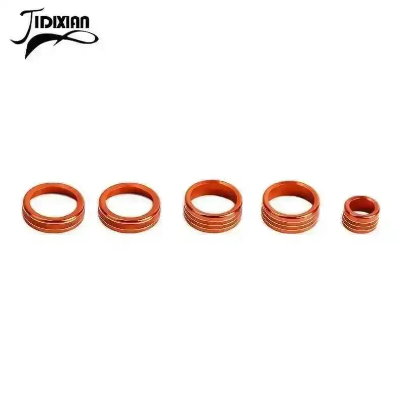 JIDIXIAN Car Center Console Knob Decoration Ring for Chevy Silverado 2022 2023 Up Central Control Knobs Cover Inner Accessories