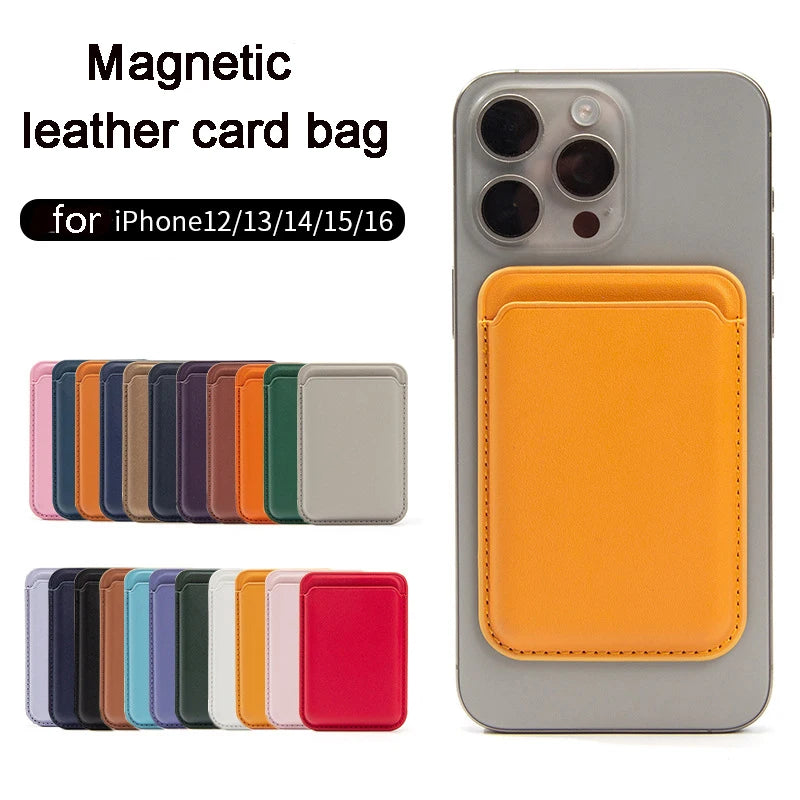 Magnetic Leather Wallet Case For iPhone 14 13 12 Card Holder For Magsafe for iPhone 15 Pro Max Magsafe Wallet Leather Compatible