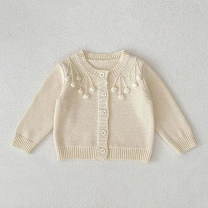2025 New Autumn Toddler Baby Girl Clothes Set 0-3Yrs Infant Baby Girls Clothing Suit Long Sleeved Cardigan Sweater+PP Shorts