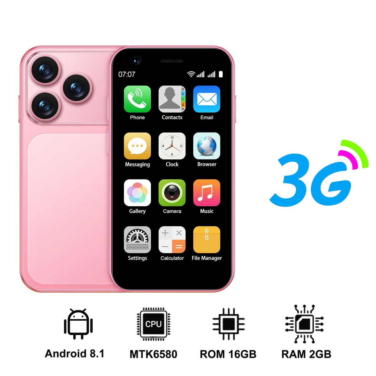 SERVO 18SE MINI Android Mini Smartphone 3G WCDMA 2GB RAM 16GB ROM Wi-Fi Hotspot GPS 3.0" Touch Small Smart Phones 2 SIM Standby