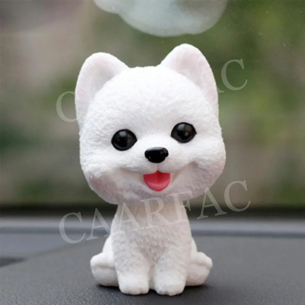Car Shaking Head Dog Ornaments Bobblehead Dog Nodding Puppy Toys Shaking Head Dolls Accessories For All Universal Car