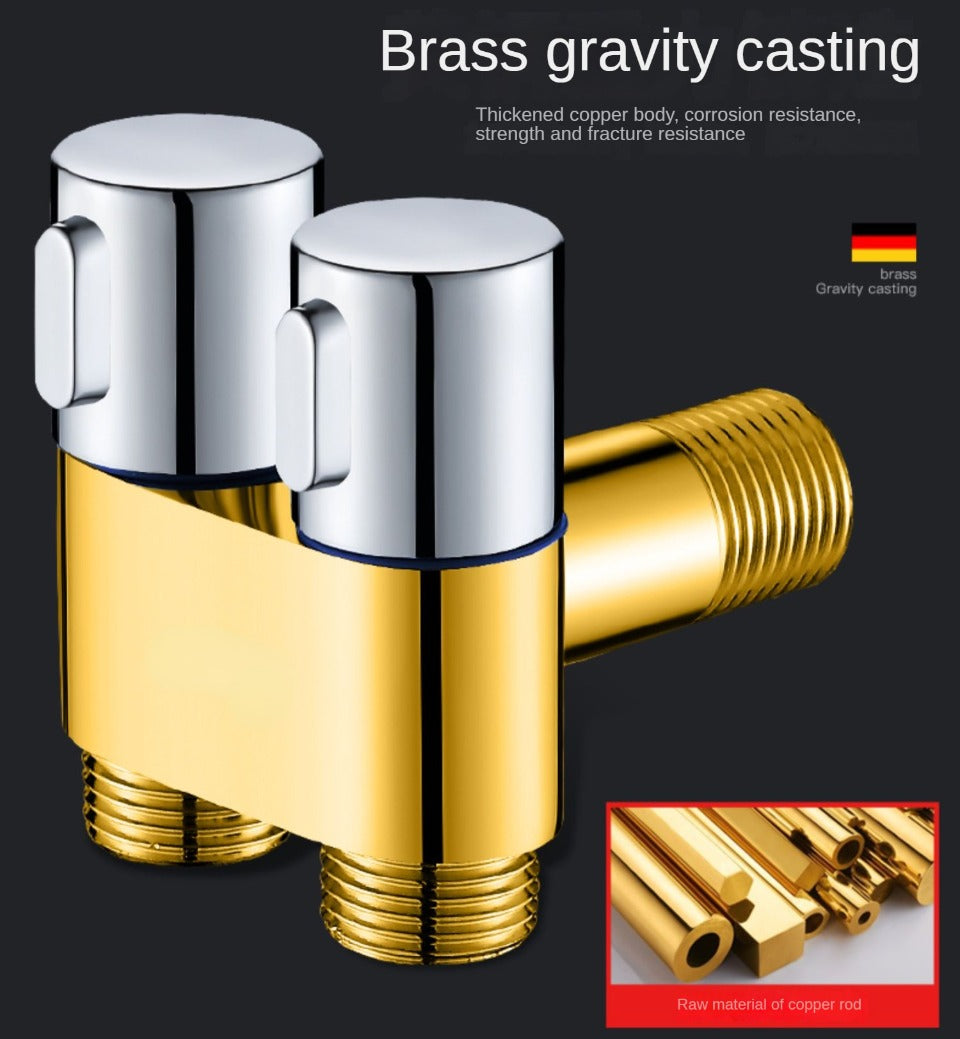Bathroom Faucet Stainless Steel Washing Machine Water Faucet Double Outlet for Toilet Garden Hose Washing Machine Pet Bathing