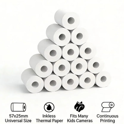 10 Rolls Kids Instant Camera Refill Print Paper Film Coreless Thermal Print For 57mm Portable Cash Registers Mobile Printer