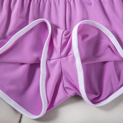 Sexy Running Elastic Sport Shorts Men's Summer Shorts Hot Pants Bar Nine Points Slim Fit Cotton Milk Silk Men's Fashion