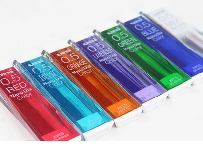 Uni Colorful Pencil Leads Refill 0.5mm HB Nano Dia 202NDC for Mechanical Pencil Japan