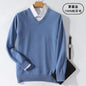 Super 100% Cashmere Sweater 2021 Men Pullover Autumn Winter Warm Classic V-neck Sweaters Male Jumper Jersey Hombre Pull Homme