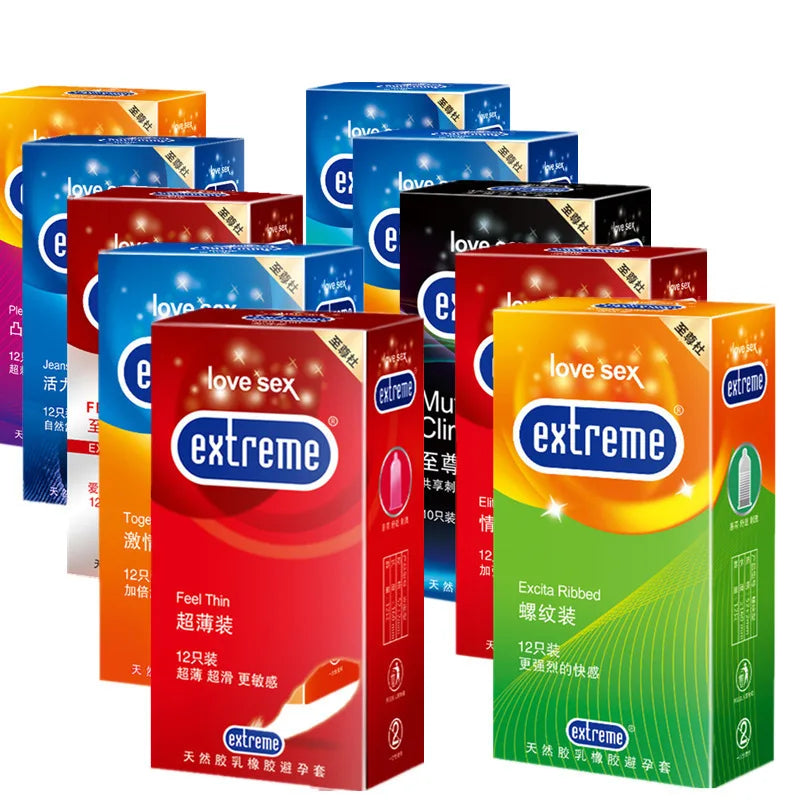 10/12PCS Men's Condoms Sex Toys Lubricante Penis Sleeve Sex Products Vaginal Stimulation Ultra Thin Spike Condoms Adult Supplies