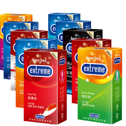 10/12PCS Men's Condoms Sex Toys Lubricante Penis Sleeve Sex Products Vaginal Stimulation Ultra Thin Spike Condoms Adult Supplies