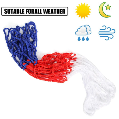 1-5PCS Basketball Net All-Weather Basketball Net Tri-Color Basketball Hoop Net Powered Basketball Hoop Basket Rim Net 농구골대