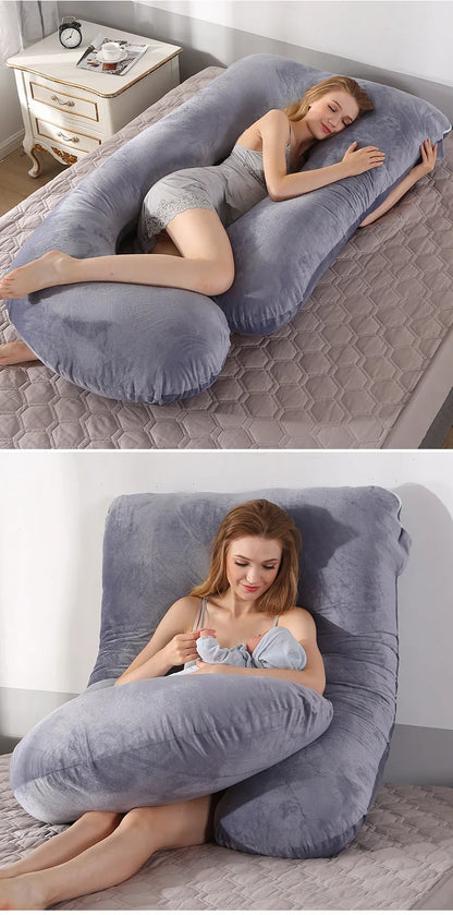 PANGDUBE G Shaped Pregnancy Pillow Waist Support for Pregnant Women Maternity Breastfeeding Cushion Cotton 3KG Body Pillow