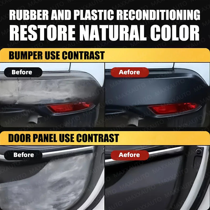 Car Interior & Exterior Scratch Remover Wax - Plastic & Leather Restorer , Tire Protectant & Yellowing Repair - Scratch Remover