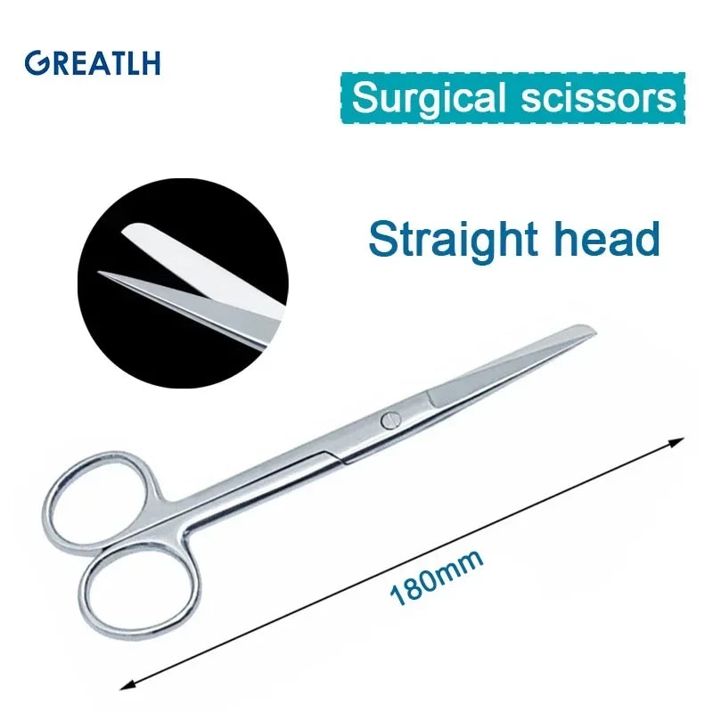Stainless Steel Remove Suture Scissors Nurse Scissors Stitch Scissors Medical Surgical Tool Straight/Curved 1pcs