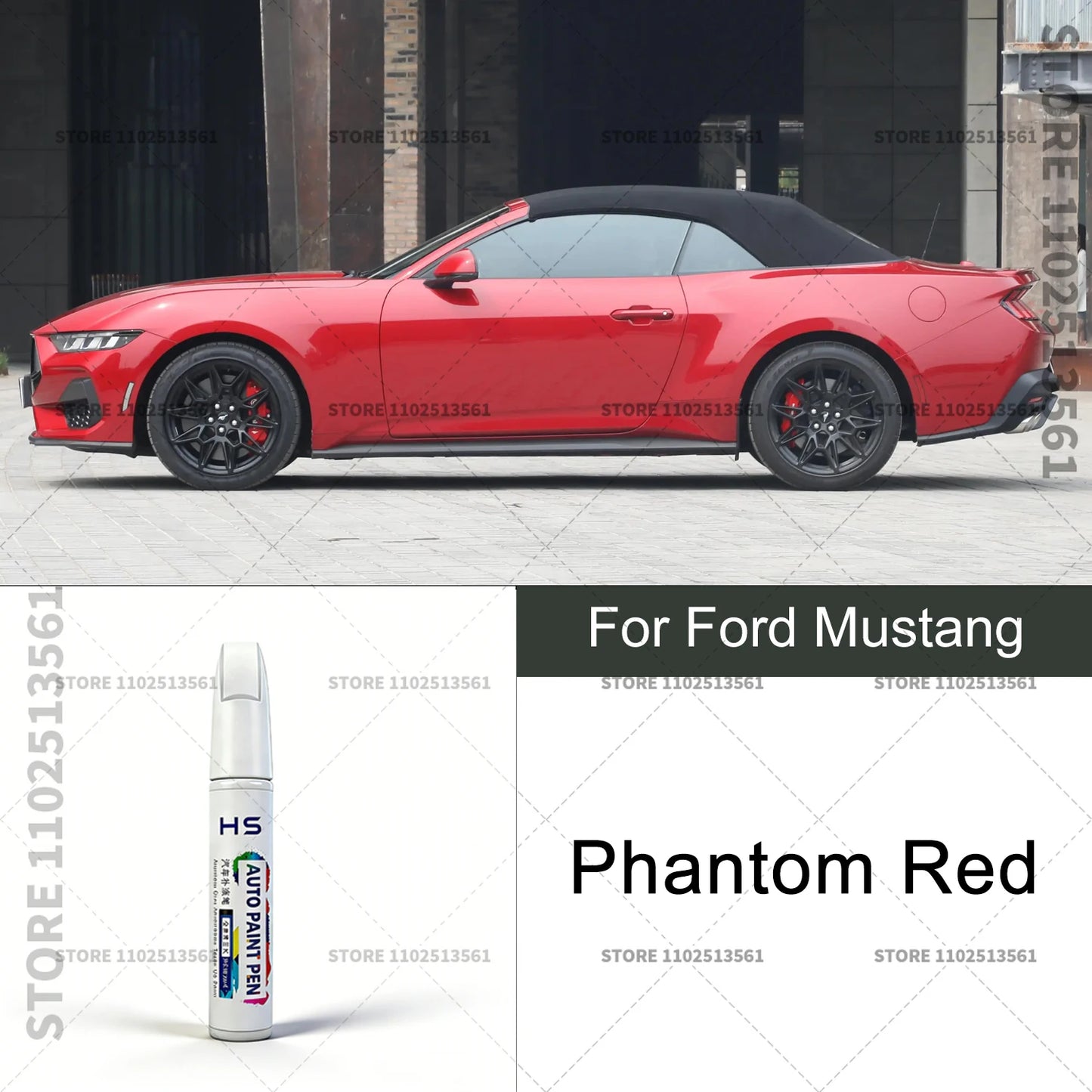 For Ford Mustang White Black Red Orange Blue Yellow Gray Car Paint Repair Pen Touch Up Scratch Remover DIY Auto Accessories
