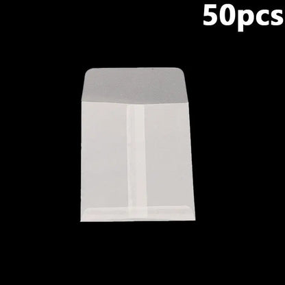 50Pcs/Pack Simple Semi-Transparent Vellum Paper Envelopes Matte Frosted for Postcards Greeting Cards Wedding Invitations