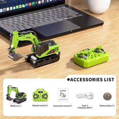 1:64 Remote Control and Alloy Truck Forklift with Trailer Worktop Mini Bluetooth RC Elevator Vehicle Children's Toy Holiday Gift