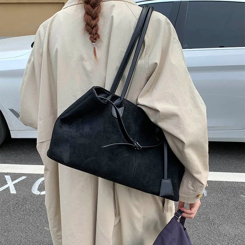LEFTSIDE Women's PU Leather Shoulder Bag 2025 Winter New Fashion Retro Underarm Bag Luxury Brand Designer Handbags Tote Bags