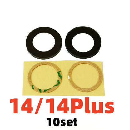 AliSunny 10pcs Back Camera Glass for iPhone 7 8 Plus 6 6S 6Plus 7Plus X XR XS Max 11 12 Rear Cover Lens 3M Sticker Holder Parts