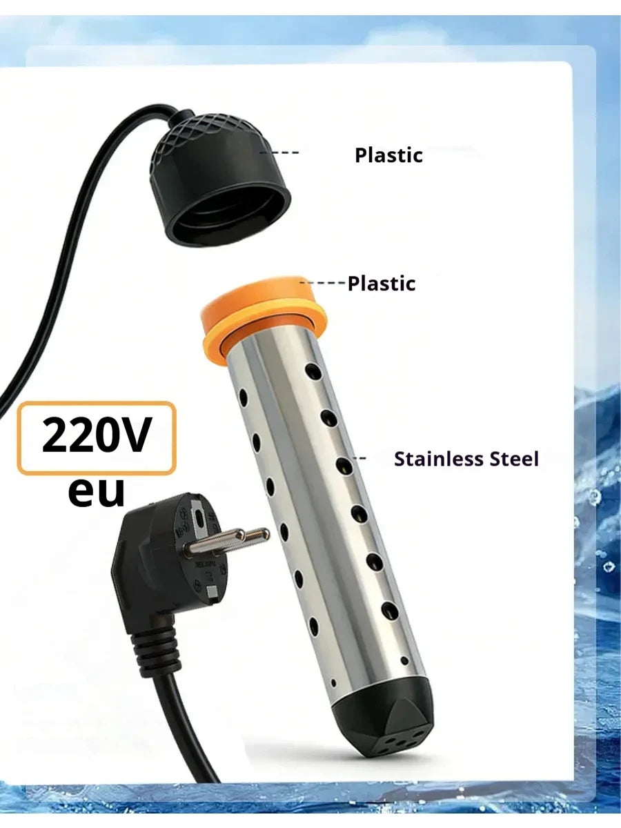 Pool Heater Water Heating Boiler Swimming Solar Bath Tub Immersion Portable Hot Fast Automatic Power Off Intelligent 2500W 220V