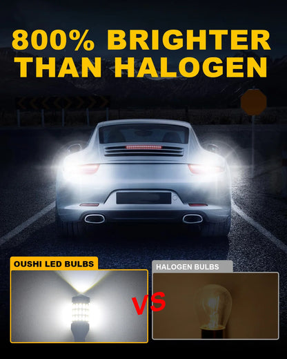 OUSHI W16W T15 921 Led Reverse Light Bulb, Canbus Error Free 12V 24V 6500K Xenon White 4000 Lumen 912 904 906 Led Back Up Light