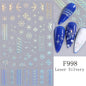 1PCS New Christmas Decorations 2023 New Year Nail Stickers Press on Nails Laser Snowflake Christmas Tree 3D Nail Decal